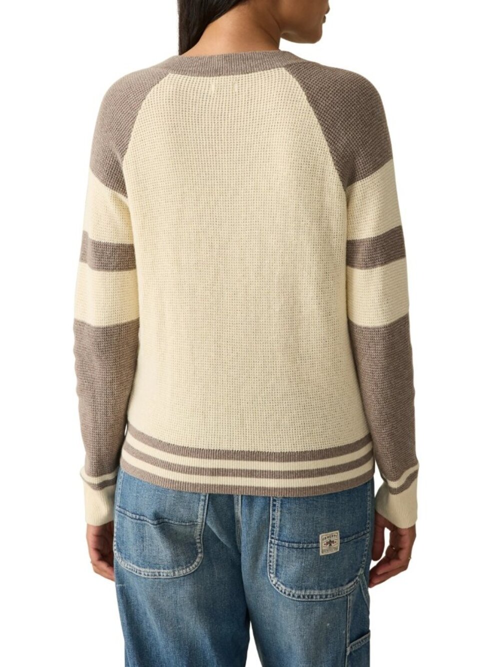 Faherty Womens Throwback Waffle Knit Cotton & Cashmere Sweater Pullover Size XXL - Picture 2 of 5